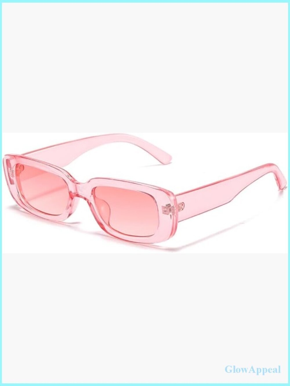 Retro Rectangle Sunglasses Small Square Frame Y2K 90s Trendy UV400 Protection